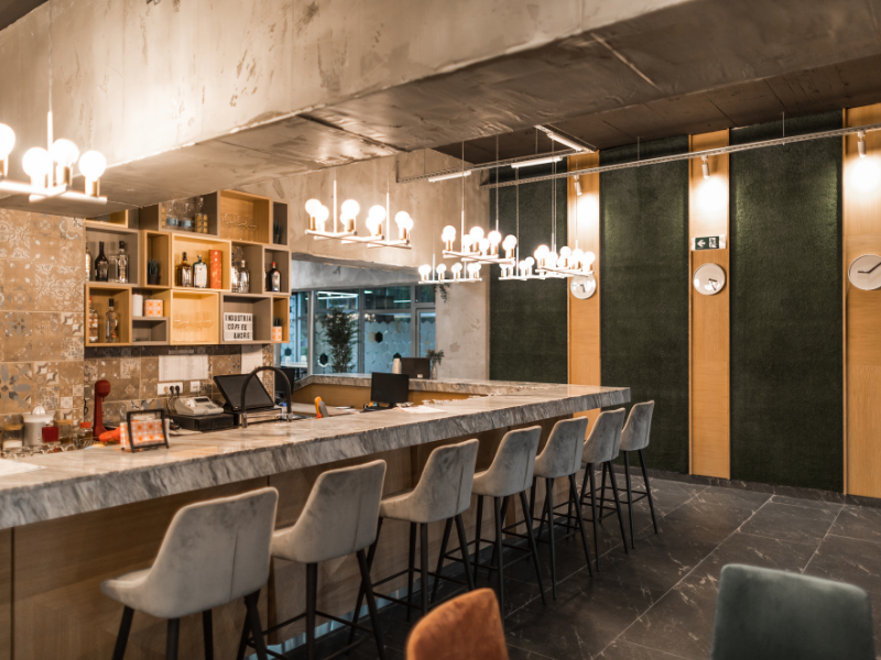 muebles contract para hoteles cafeteria