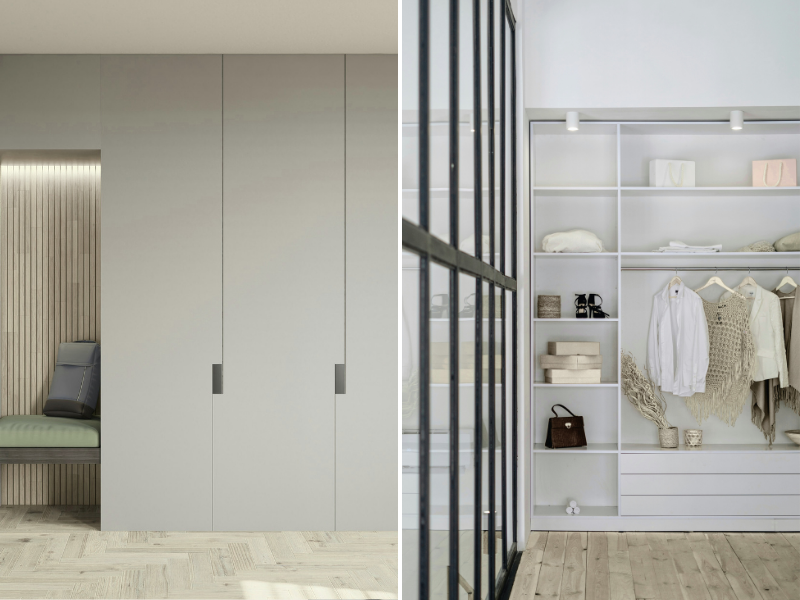 Armarios a medida con y sin puertas 