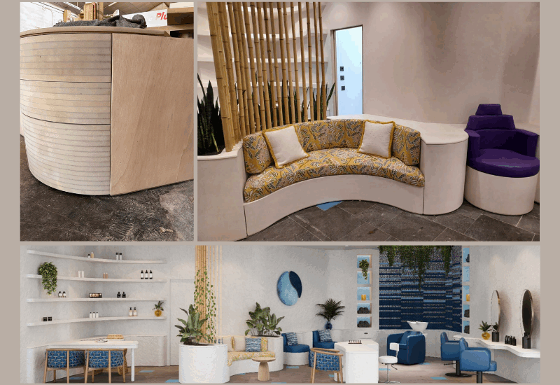 Muebles a medida de salón de belleza